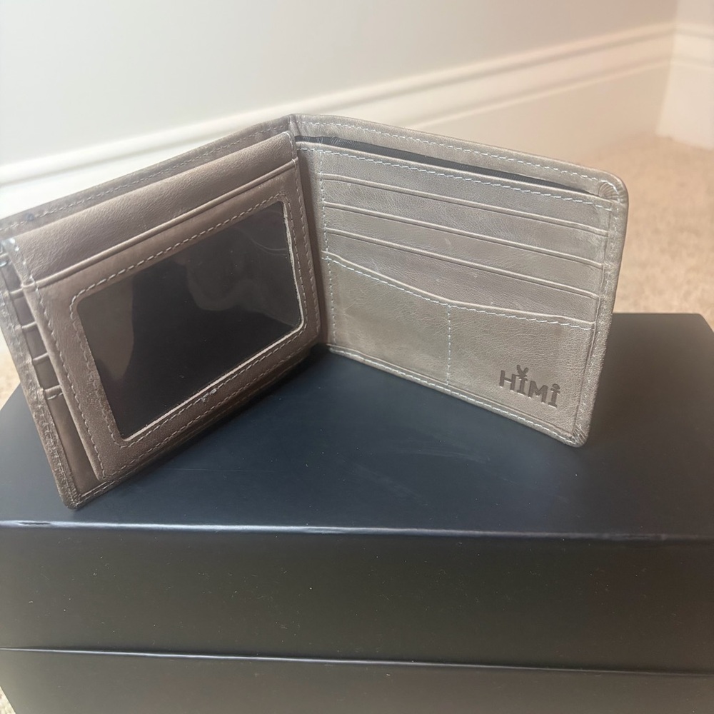 Himi Mens Bifold Leather Wallet Tan - Picture 4 of 9